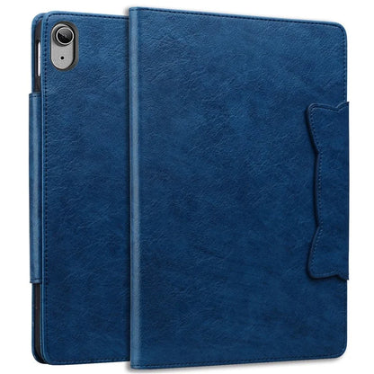 For iPad 10.9 (2022) Case Leather Business Folio Tablet Cover Cute Cat-Shaped Magnetic Clasp