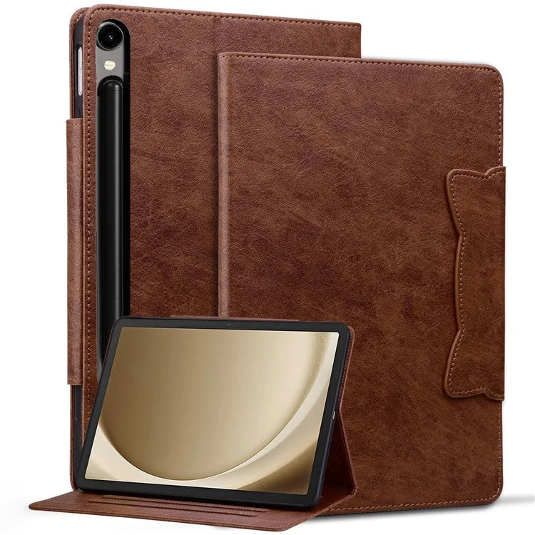 For Samsung Galaxy Tab S9 / Tab S9 FE / Tab S8 / Tab S7 Case Leather Tablet Cover with Card Pocket