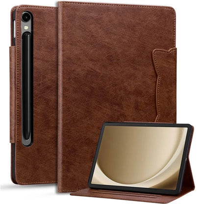 For Samsung Galaxy Tab S9 / Tab S9 FE / Tab S8 / Tab S7 Case Leather Tablet Cover with Card Pocket