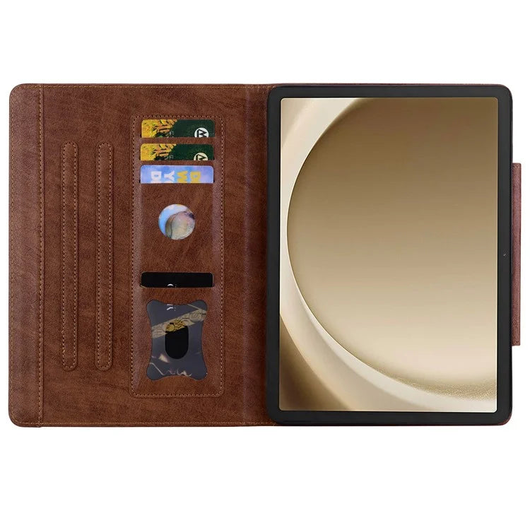 For Samsung Galaxy Tab S9 / Tab S9 FE / Tab S8 / Tab S7 Case Leather Tablet Cover with Card Pocket