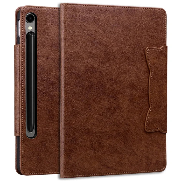 For Samsung Galaxy Tab S9 / Tab S9 FE / Tab S8 / Tab S7 Case Leather Tablet Cover with Card Pocket