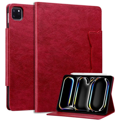 For iPad Pro 12.9-inch (2018) / (2020)  / (2021) / (2022) / iPad Air 13 (2024) Case Card Slots Business Leather Tablet Cover