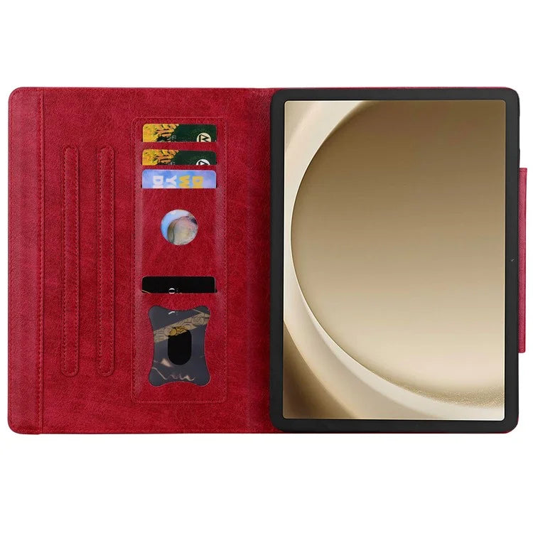 For Samsung Galaxy Tab A9	X110 X115 Stand Case PU Leather Tablet Cover with Magnetic Clasp