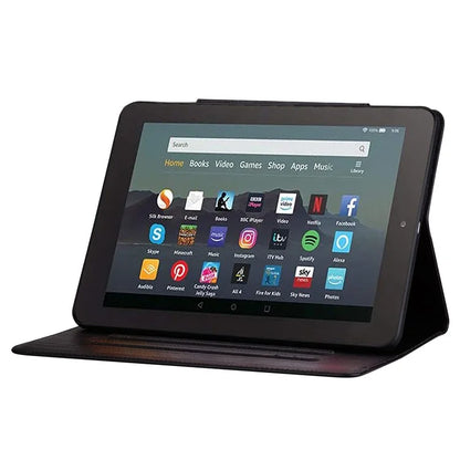 For Amazon Fire HD 8 (2020) / HD 8 (2022) Case PU Leather Stand Tablet Cover with Card Holder