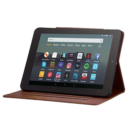 For Amazon Fire HD 8 (2020) / HD 8 (2022) Case PU Leather Stand Tablet Cover with Card Holder