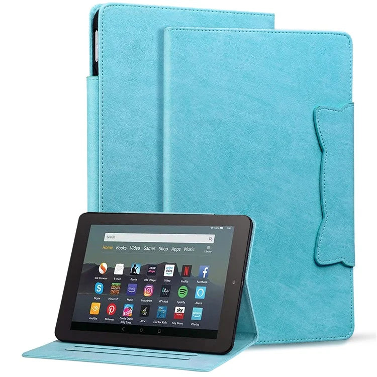 For Amazon Fire HD 8 (2020) / HD 8 (2022) Case PU Leather Stand Tablet Cover with Card Holder
