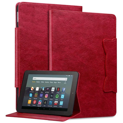 For Amazon Fire HD 8 (2020) / HD 8 (2022) Case PU Leather Stand Tablet Cover with Card Holder