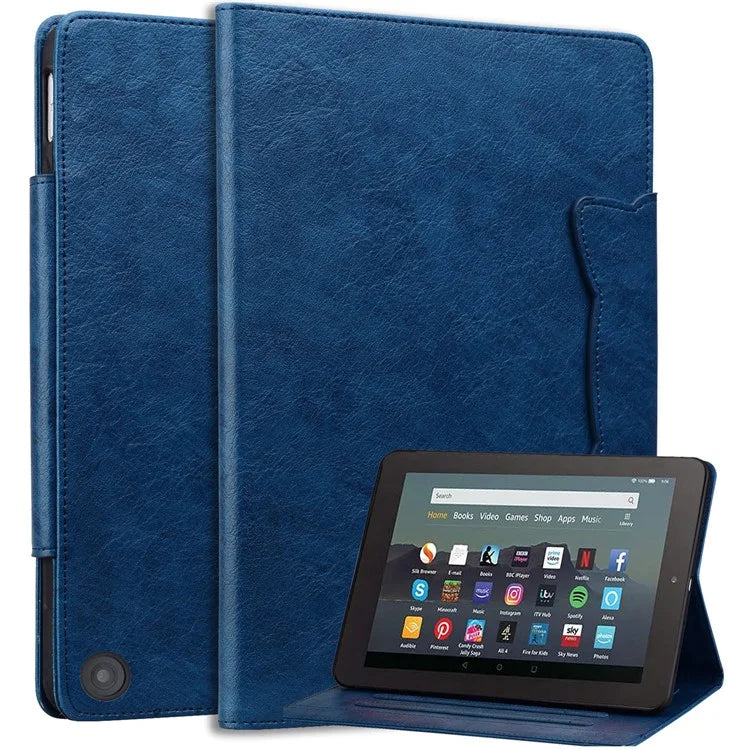 For Amazon Fire HD 8 (2020) / HD 8 (2022) Case PU Leather Stand Tablet Cover with Card Holder
