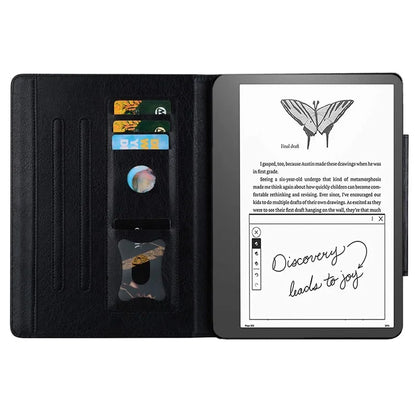 For Amazon Kindle Scribe Stand Case Card Slot PU Leather Tablet Cover