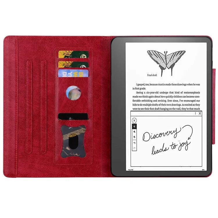 For Amazon Kindle Scribe Stand Case Card Slot PU Leather Tablet Cover