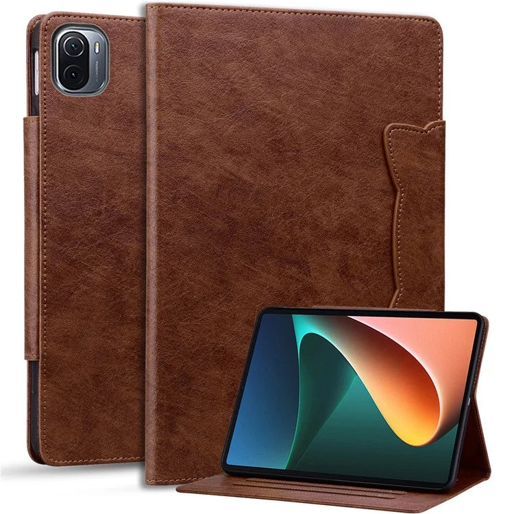 For Xiaomi Pad 5 / 5 Pro Case Card Holder PU Leather Tablet Cover with Stand