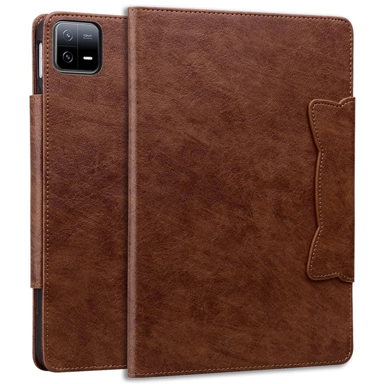 For Xiaomi Pad 6 / 6 Pro Stand Case PU Leather Tablet Cover with Card Holder