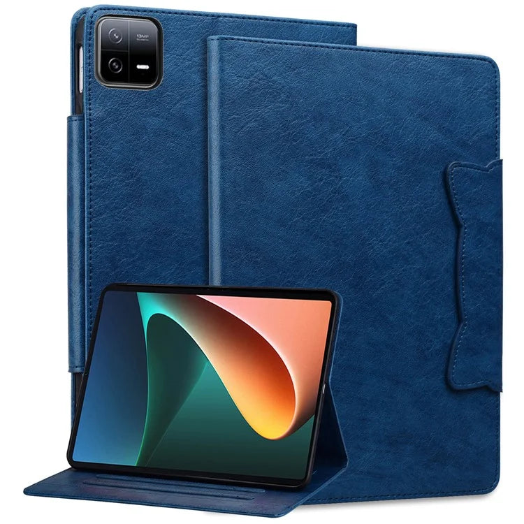 For Xiaomi Pad 6 / 6 Pro Stand Case PU Leather Tablet Cover with Card Holder