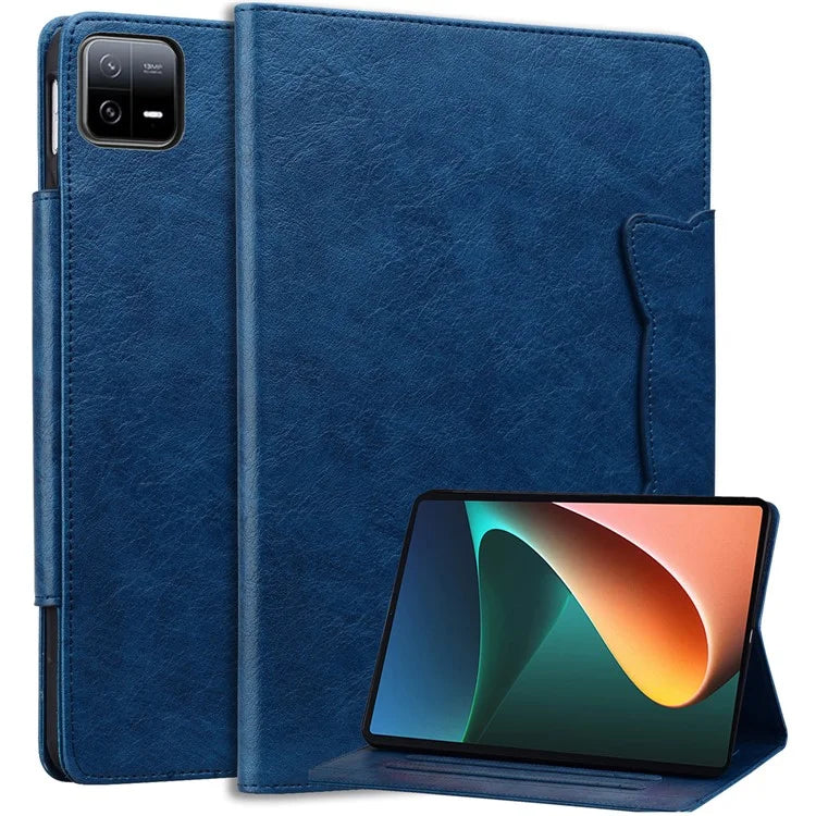 For Xiaomi Pad 6 / 6 Pro Stand Case PU Leather Tablet Cover with Card Holder