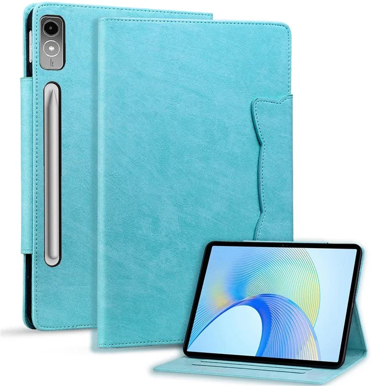 For Lenovo Tab P12 Shockproof Case Magnetic Clasp PU Leather Tablet Cover with Card Slots