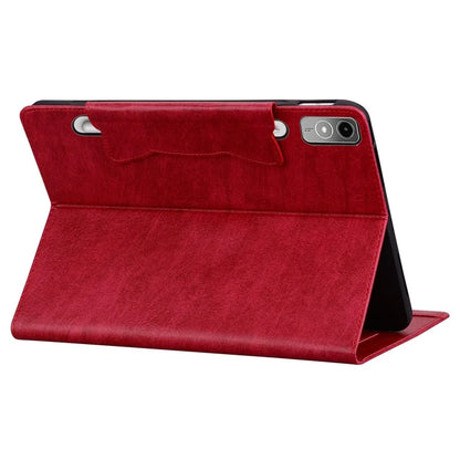 For Lenovo Tab P12 Shockproof Case Magnetic Clasp PU Leather Tablet Cover with Card Slots