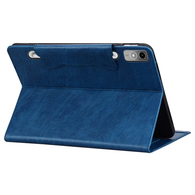 For Lenovo Tab P12 Shockproof Case Magnetic Clasp PU Leather Tablet Cover with Card Slots