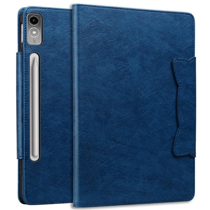 For Lenovo Tab P12 Shockproof Case Magnetic Clasp PU Leather Tablet Cover with Card Slots