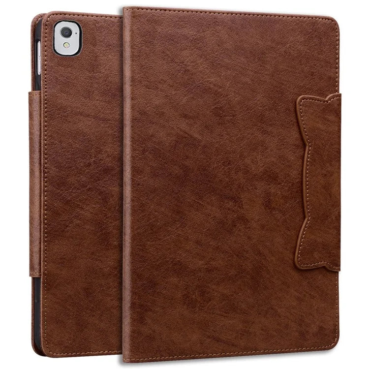 For iPad 9.7-inch (2017) / (2018) Case Magnetic Clasp Protect PU Leather Tablet Cover