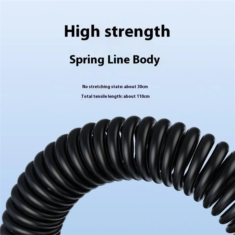 Type-C / 8-Pin Male to 3.5mm Male Spring Audio Cable Wireless Microphone Speaker Connection Cable