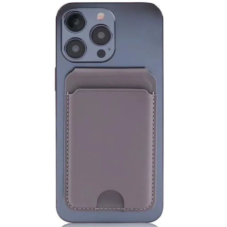 Phone Card Holder for iPhone 12-16 Series PU Leather Folding Kickstand Card Bag