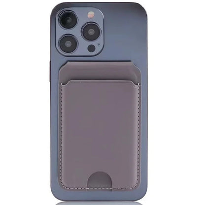 Phone Card Holder for iPhone 12-16 Series PU Leather Folding Kickstand Card Bag