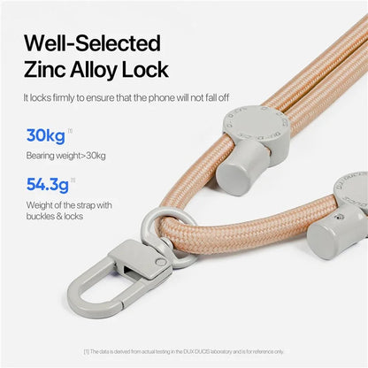 DUX DUCIS PLAZ Series 146cm Phone Lanyard Polyester Crossbody Strap Neck Rope with Tether Tab