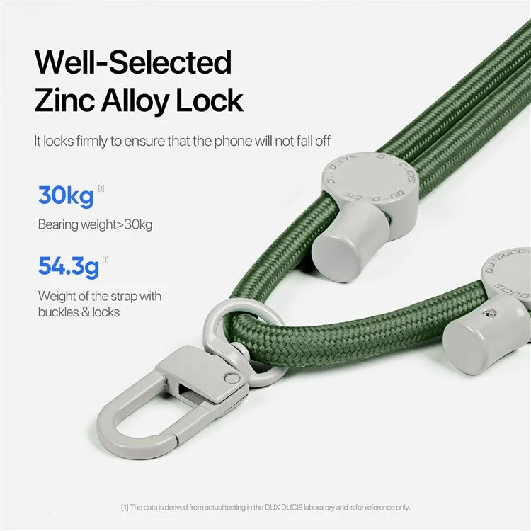 DUX DUCIS PLAZ Series 146cm Phone Lanyard Polyester Crossbody Strap Neck Rope with Tether Tab