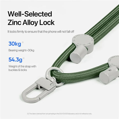 DUX DUCIS PLAZ Series 146cm Phone Lanyard Polyester Crossbody Strap Neck Rope with Tether Tab