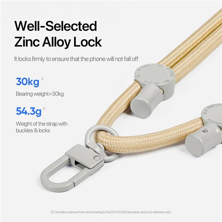 DUX DUCIS PLAZ Series 146cm Phone Lanyard Polyester Crossbody Strap Neck Rope with Tether Tab