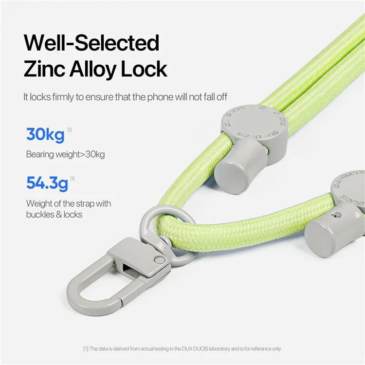 DUX DUCIS PLAZ Series 146cm Phone Lanyard Polyester Crossbody Strap Neck Rope with Tether Tab