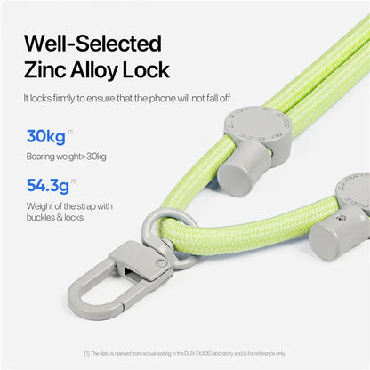 DUX DUCIS PLAZ Series 146cm Phone Lanyard Polyester Crossbody Strap Neck Rope with Tether Tab