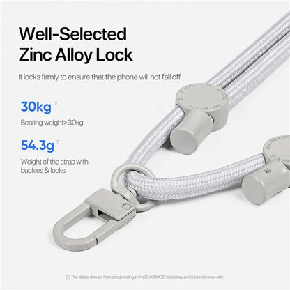 DUX DUCIS PLAZ Series 146cm Phone Lanyard Polyester Crossbody Strap Neck Rope with Tether Tab