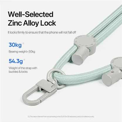 DUX DUCIS PLAZ Series 146cm Phone Lanyard Polyester Crossbody Strap Neck Rope with Tether Tab