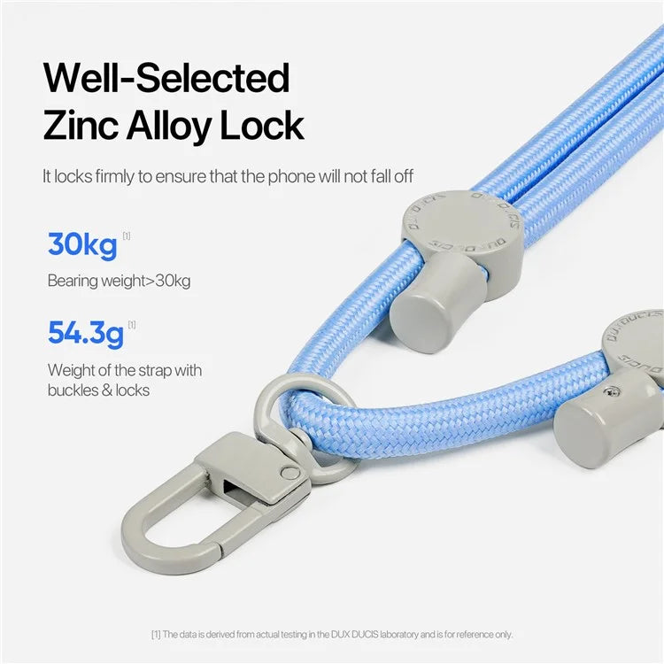 DUX DUCIS PLAZ Series 146cm Phone Lanyard Polyester Crossbody Strap Neck Rope with Tether Tab