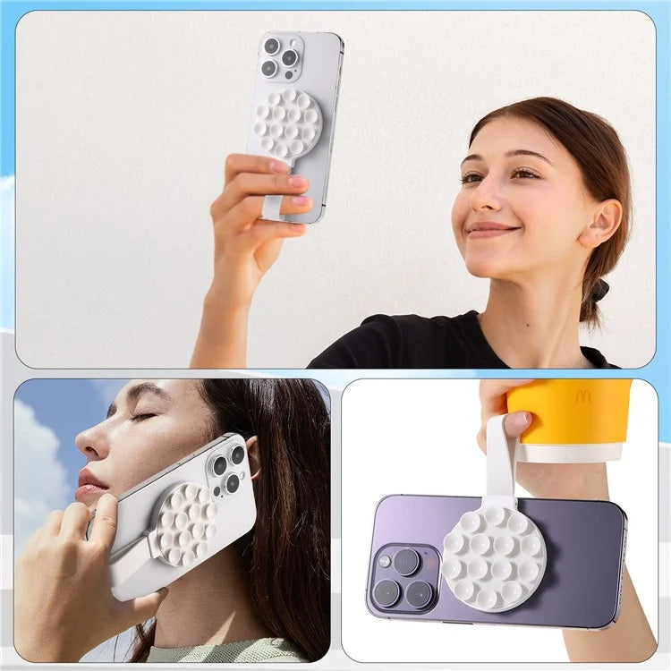 CPS07 Magnetic Suction Phone Holder Silicone Non Slip Suction Cup Phone Mount