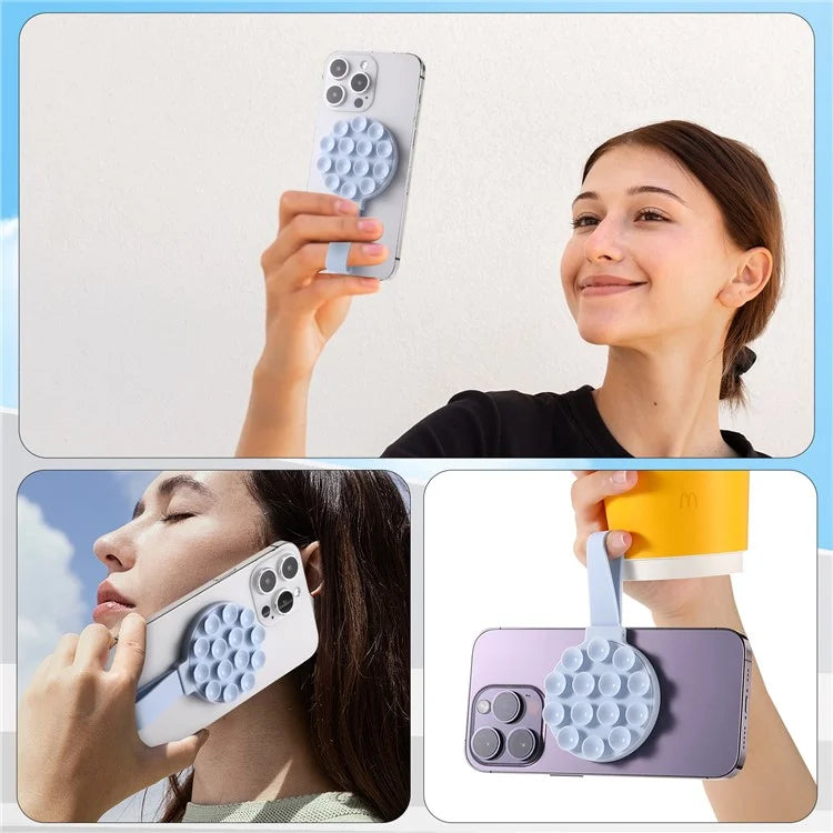 CPS07 Magnetic Suction Phone Holder Silicone Non Slip Suction Cup Phone Mount