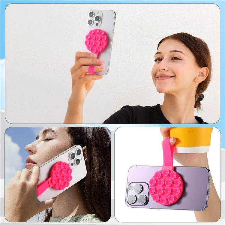 CPS07 Magnetic Suction Phone Holder Silicone Non Slip Suction Cup Phone Mount