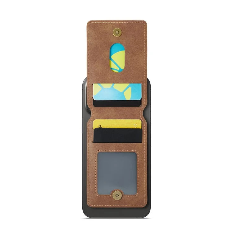 MAGKING K1 Kickstand Magnetic Card Holder Compatible with MagSafe RFID Blocking Cell Phone Wallet Built-In Ring