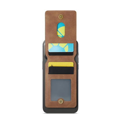 MAGKING K1 Kickstand Magnetic Card Holder Compatible with MagSafe RFID Blocking Cell Phone Wallet Built-In Ring
