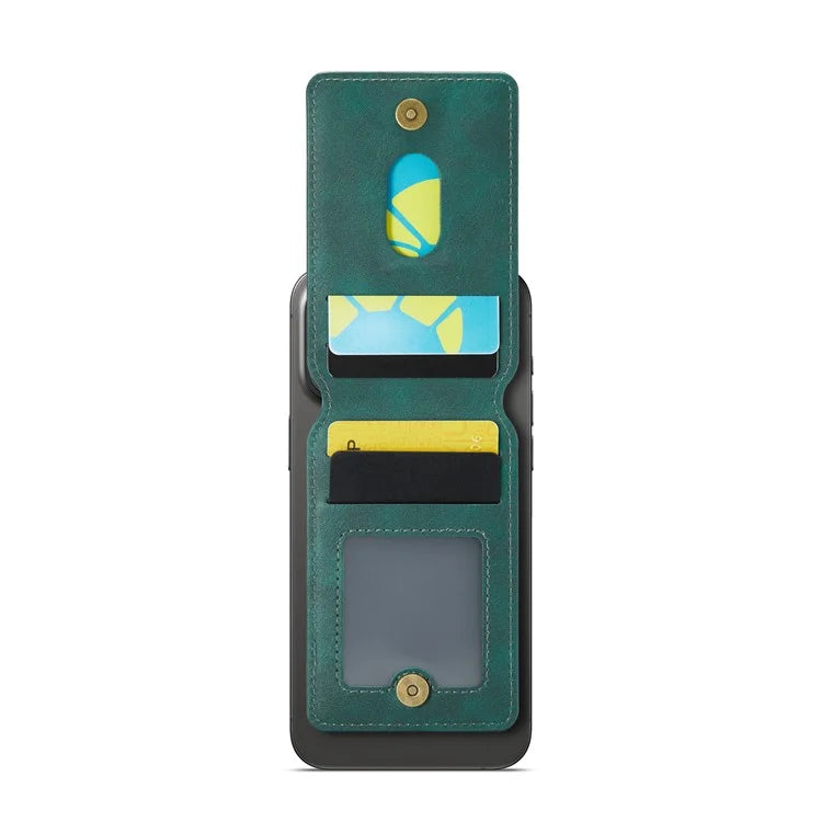MAGKING K1 Kickstand Magnetic Card Holder Compatible with MagSafe RFID Blocking Cell Phone Wallet Built-In Ring