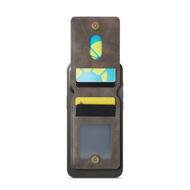 MAGKING K1 Kickstand Magnetic Card Holder Compatible with MagSafe RFID Blocking Cell Phone Wallet Built-In Ring