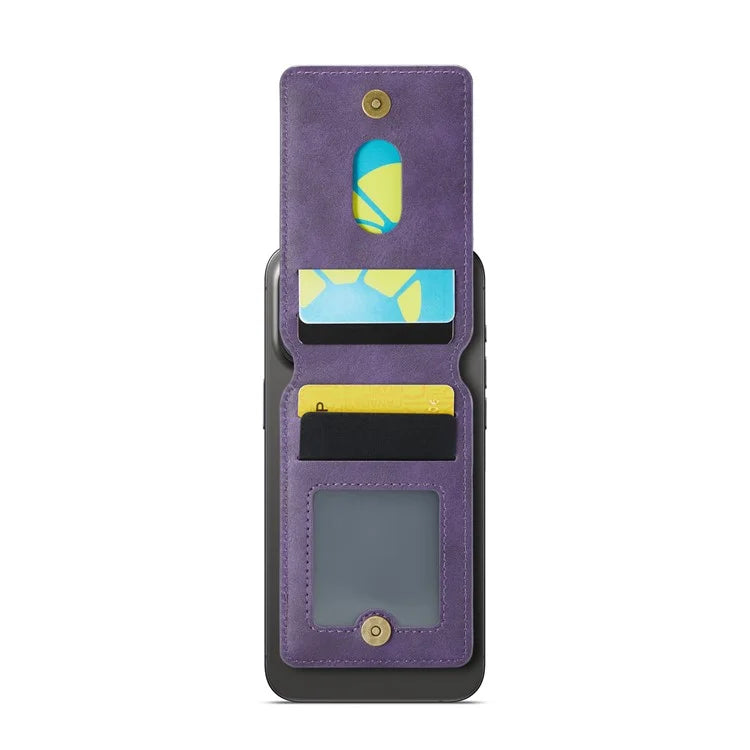 MAGKING K1 Kickstand Magnetic Card Holder Compatible with MagSafe RFID Blocking Cell Phone Wallet Built-In Ring