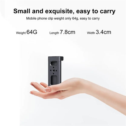 PULUZ PU3205B Cold Shoe Phone Clamp Retractable Aluminum Alloy Phone Clip