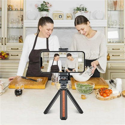 PULUZ PU3206B Gimbal Cold Shoe Phone Clamp Aluminum Alloy Retractable Phone Clip Holder