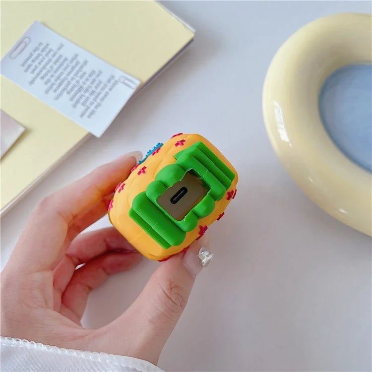 Cartoon Style Protective Case for iPhone 18W / 20W Charger Block Silicone Cover Set with Charging Cable Case House