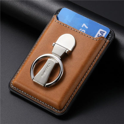 Card Holder Compatible with MagSafe PU Leather Kickstand Card Bag