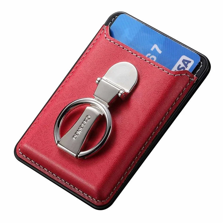 Card Holder Compatible with MagSafe PU Leather Kickstand Card Bag