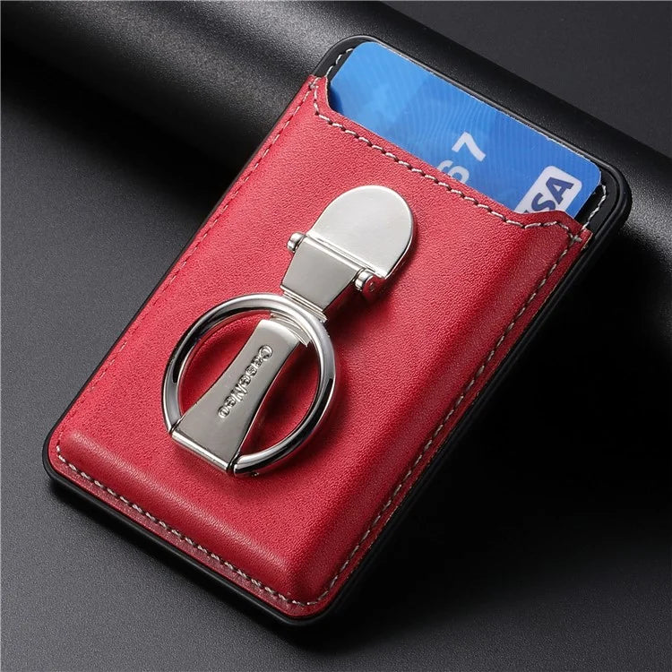 Card Holder Compatible with MagSafe PU Leather Kickstand Card Bag