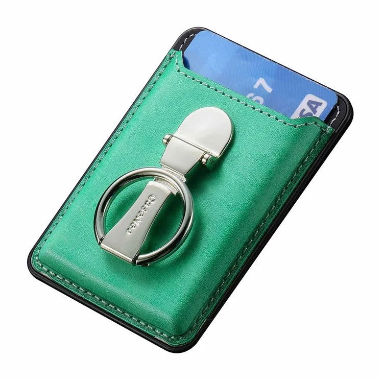 Card Holder Compatible with MagSafe PU Leather Kickstand Card Bag